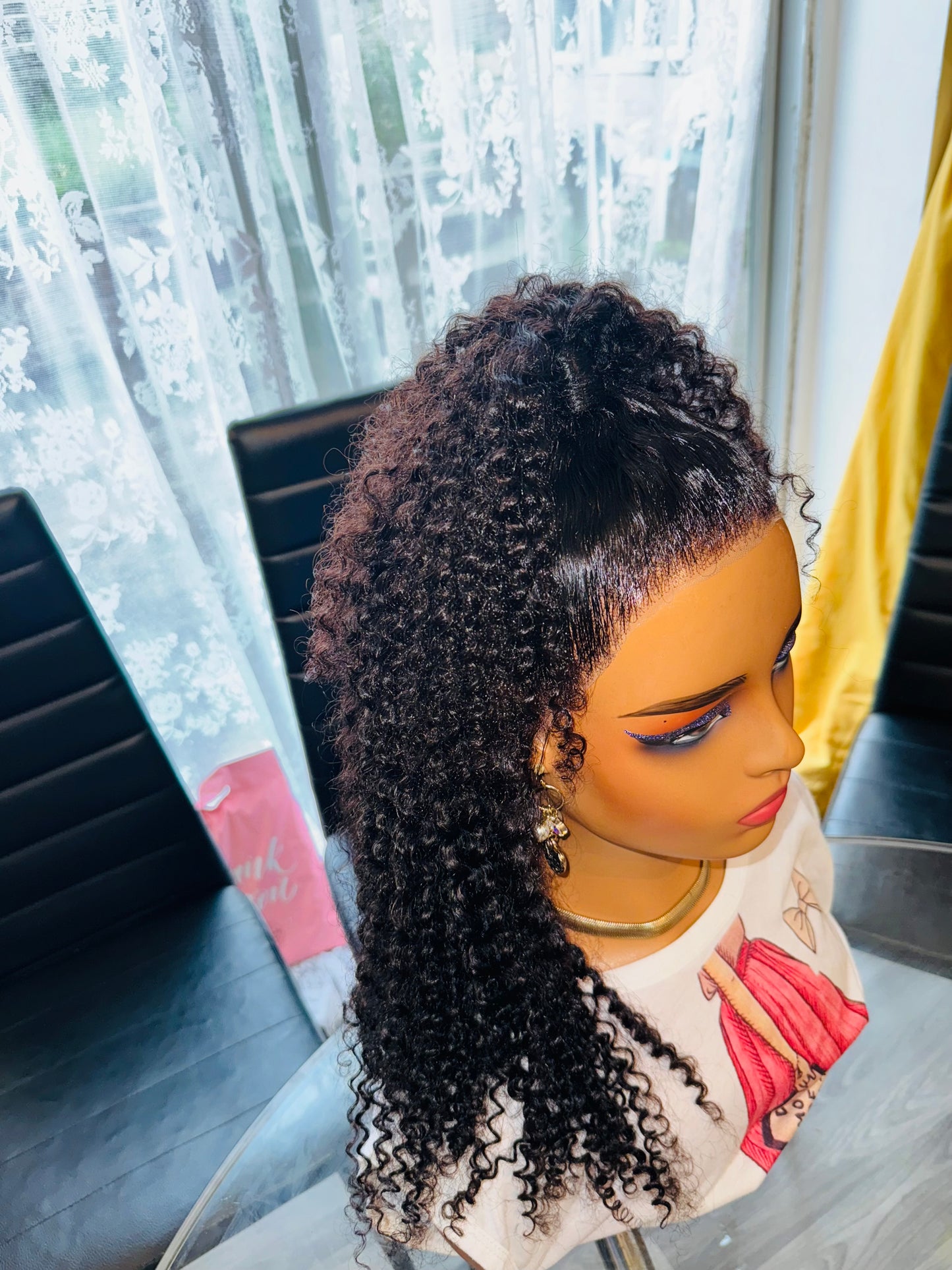 Kinky curly 13 x 4 lace wig