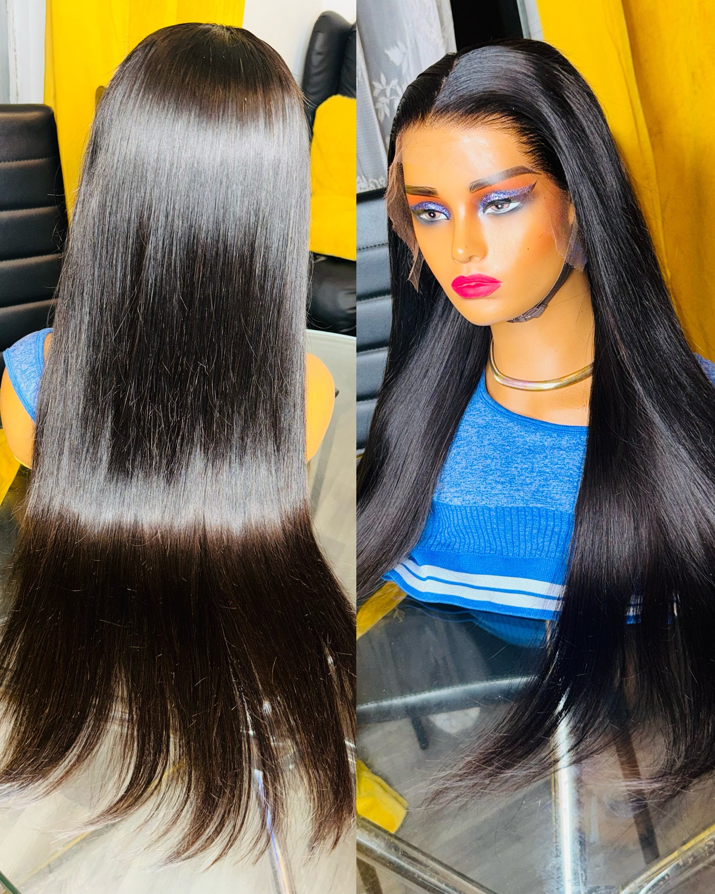 Bone straight raw virgin human Hair