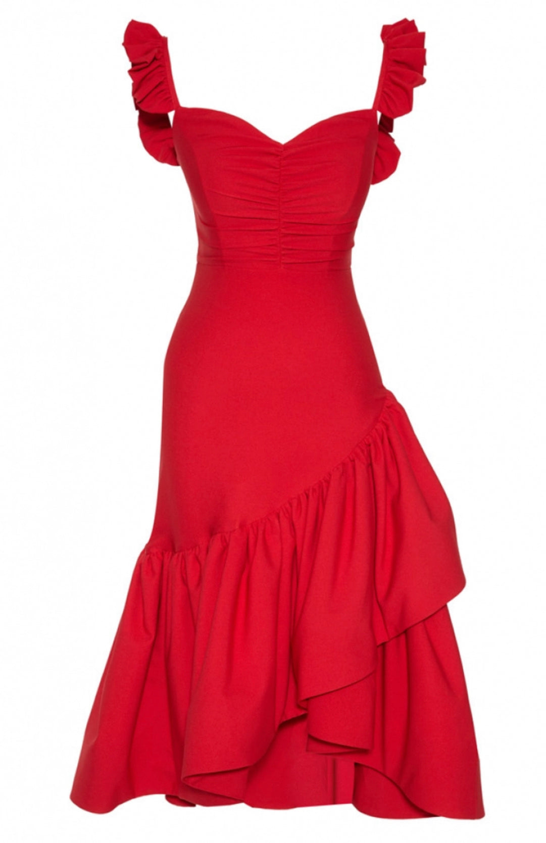 Red Crepe Sleeveless Maxi Dress