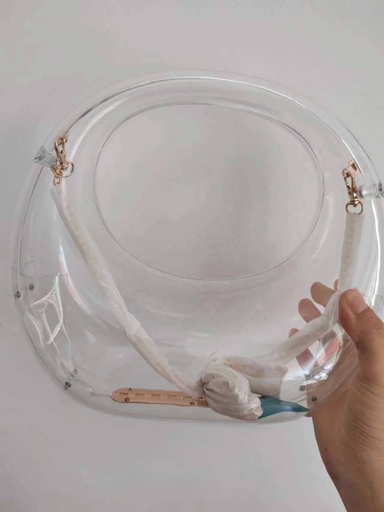 Latest clear Acrylic clutch bag