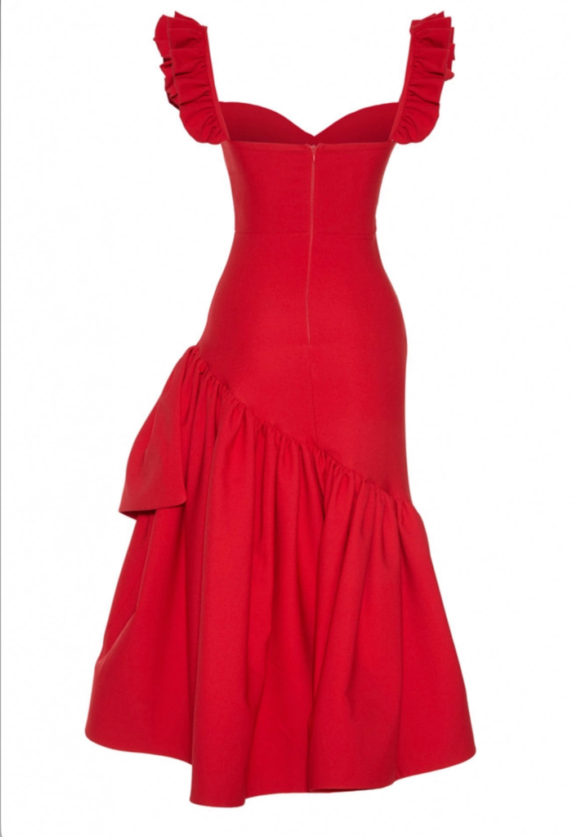 Red Crepe Sleeveless Maxi Dress