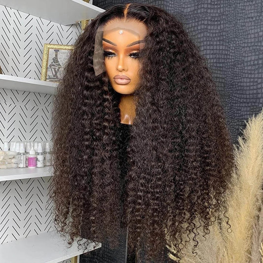 Elegant Transparent Lace Curly T Part Lace Wigs