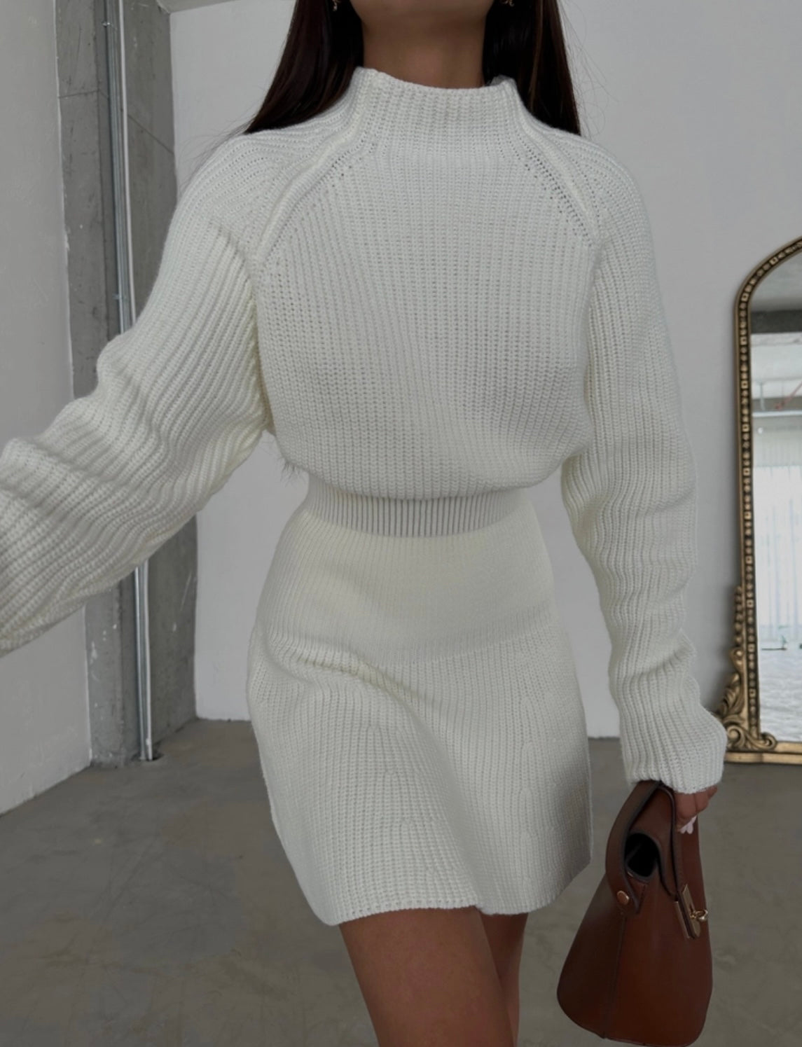 Ladies knitted sweaters and Skirt