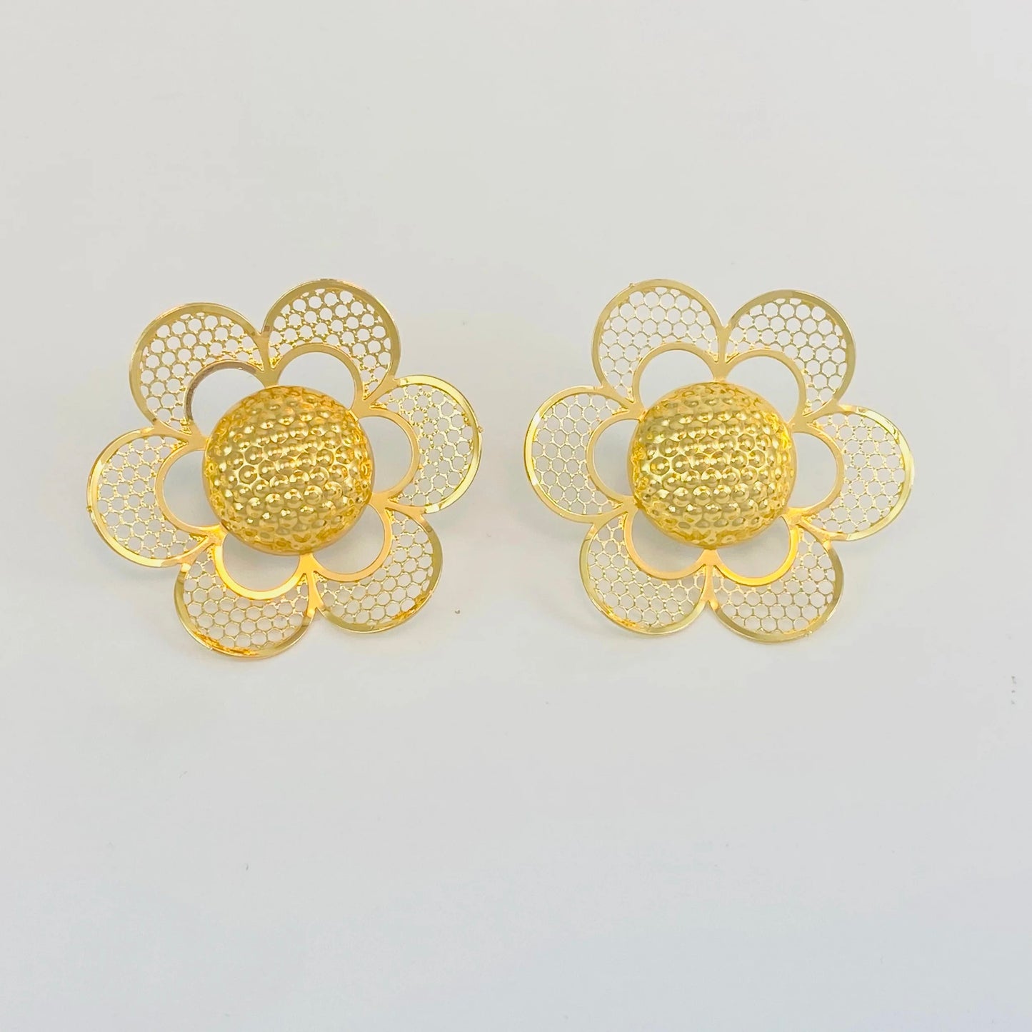 Simple gold plated earrings